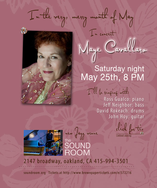 Maye Cavallaro at the Soundroom, Oakland May 25